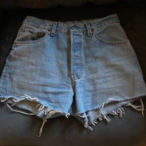 Levi high waisted jean shorts